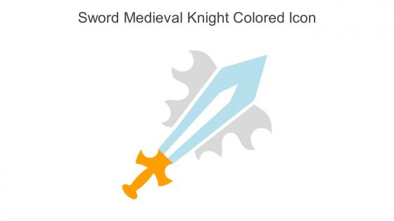 Sword Medieval Knight Colored Icon In Powerpoint Pptx Png And Editable Eps Format