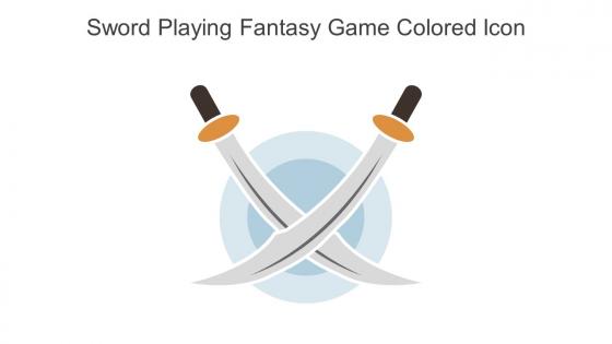 Sword Playing Fantasy Game Colored Icon In Powerpoint Pptx Png And Editable Eps Format