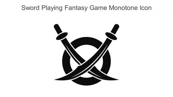 Sword Playing Fantasy Game Monotone Icon In Powerpoint Pptx Png And Editable Eps Format