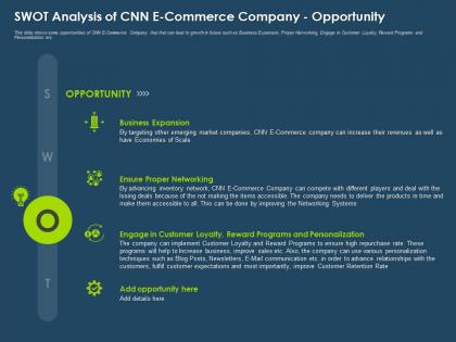 Swot analysis of cnn e commerce company opportunity ppt rules