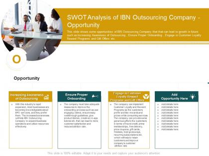 Swot analysis of ibn outsourcing company opportunity customer churn in a bpo company case competition