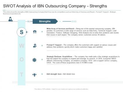 Swot analysis of ibn outsourcing company strengths reasons high customer attrition rate