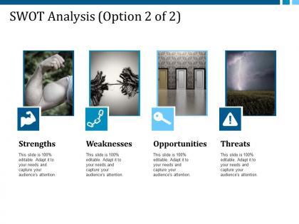 Swot analysis opportunities weaknesses threats strengths ppt professional portrait