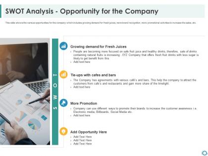 Swot analysis opportunity company building customer trust startup company ppt inspiration