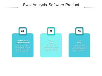 Swot analysis software product ppt powerpoint presentation portfolio designs download cpb