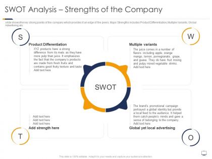 Swot analysis strengths of the company gaining confidence consumers towards startup business