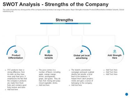 Swot analysis strengths of the company generate consumer confidence grow your startup business