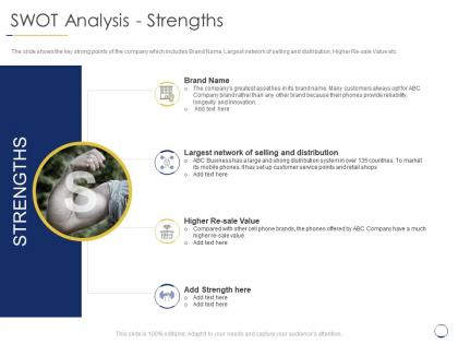 Swot analysis strengths revenue decline smartphone manufacturing company