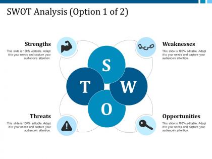 Swot analysis strengths weaknesses opportunities threats ppt background images