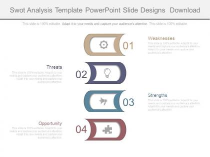 Swot analysis template powerpoint slide designs download