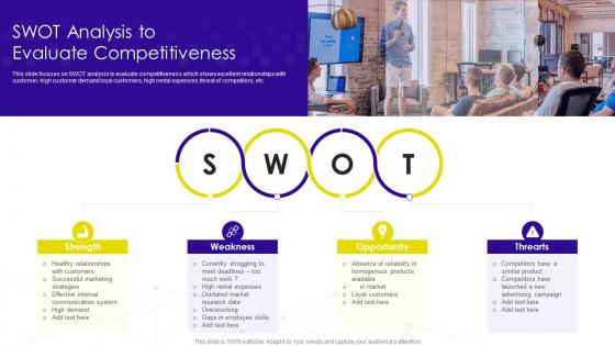 Swot Analysis To Evaluate Competitiveness Implementation Business Process Transformation