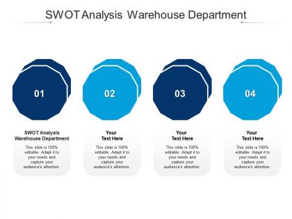 Swot analysis warehouse department ppt powerpoint presentation file clipart images cpb