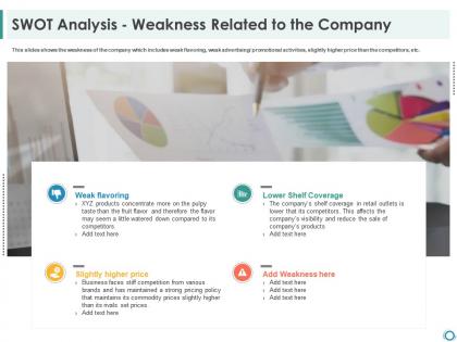 Swot analysis weakness coverage building customer trust startup company ppt file templates