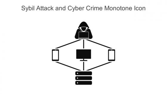 Sybil Attack And Cyber Crime Monotone Icon In Powerpoint Pptx Png And Editable Eps Format