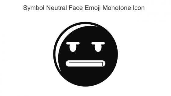 Symbol Neutral Face Emoji Monotone Icon In Powerpoint Pptx Png And Editable Eps Format