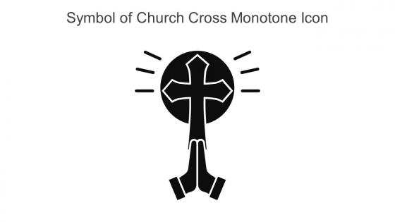Symbol Of Church Cross Monotone Icon In Powerpoint Pptx Png And Editable Eps Format