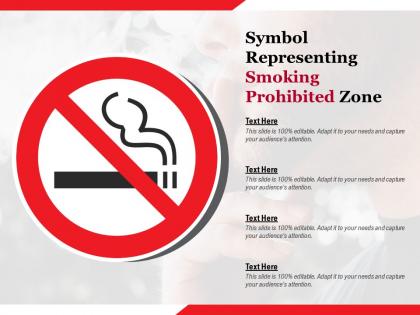 Symbol representing smoking prohibited zone