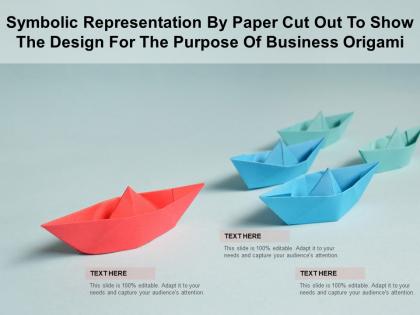 Symbolic representation by paper cut out to show the design for the purpose of business origami