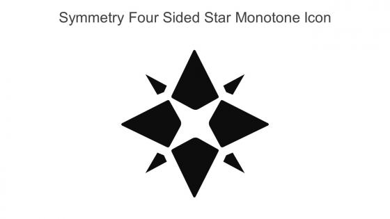 Symmetry Four Sided Star Monotone Icon In Powerpoint Pptx Png And Editable Eps Format