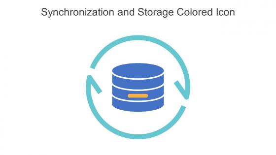 Synchronization And Storage Colored Icon In Powerpoint Pptx Png And Editable Eps Format