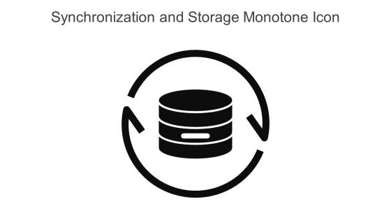 Synchronization And Storage Monotone Icon In Powerpoint Pptx Png And Editable Eps Format