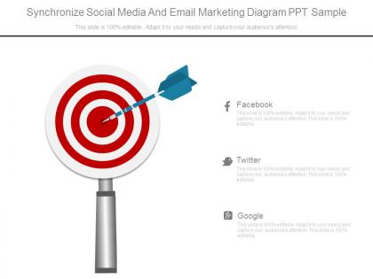 Synchronize social media and email marketing diagram ppt sample