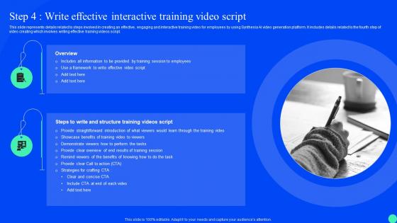 Synthesia Ai Platform Integration Step 4 Write Effective Interactive Training Video Script