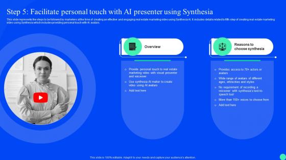 Synthesia Ai Platform Integration Step 5 Facilitate Personal Touch With Ai Presenter Using Synthesia