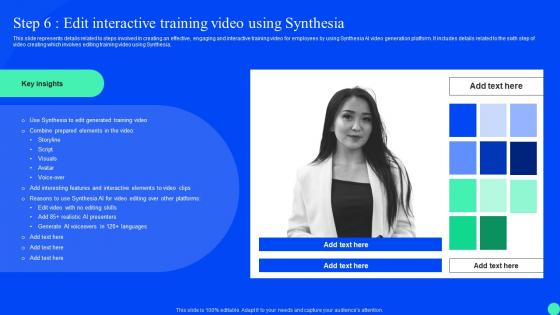 Synthesia Ai Platform Integration Step 6 Edit Interactive Training Video Using Synthesia