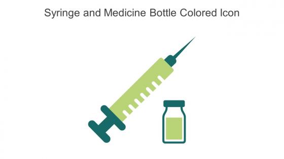 Syringe And Medicine Bottle Colored Icon In Powerpoint Pptx Png And Editable Eps Format