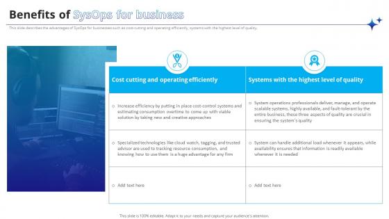 System Administrator Benefits Of SysOps For Business Ppt Powerpoint Presentation File Deck