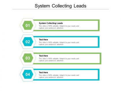 System collecting leads ppt powerpoint presentation infographics design inspiration cpb