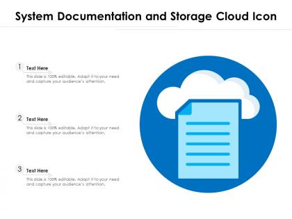 System documentation and storage cloud icon