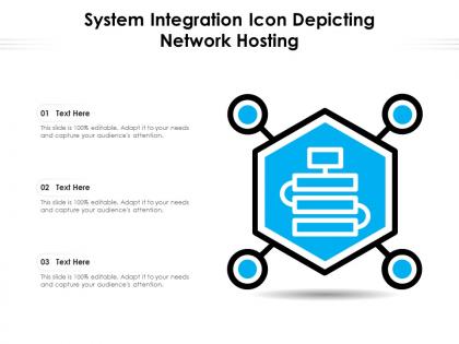 System integration icon depicting network hosting