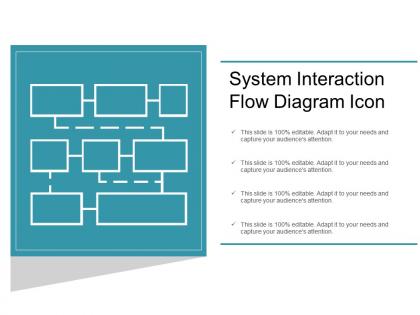 System interaction flow diagram icon
