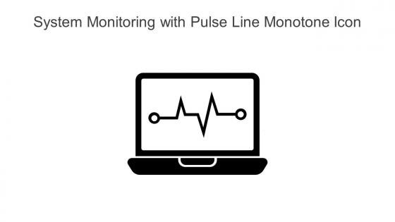 System Monitoring With Pulse Line Monotone Icon In Powerpoint Pptx Png And Editable Eps Format