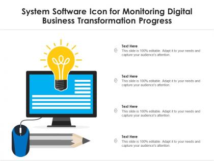 System software icon for monitoring digital business transformation progress