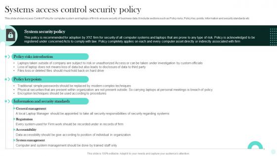 Systems Access Control Security Policy