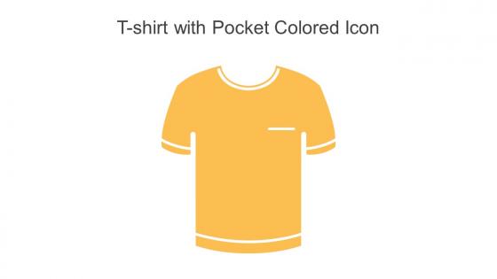 T Shirt With Pocket Colored Icon In Powerpoint Pptx Png And Editable Eps Format