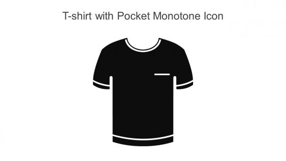 T Shirt With Pocket Monotone Icon In Powerpoint Pptx Png And Editable Eps Format