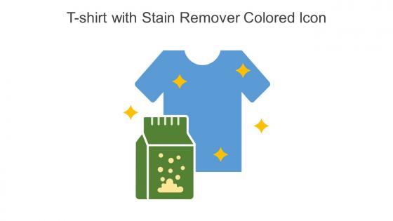 T Shirt With Stain Remover Colored Icon In Powerpoint Pptx Png And Editable Eps Format