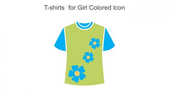 T Shirts For Girl Colored Icon In Powerpoint Pptx Png And Editable Eps Format
