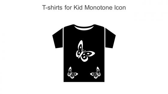 T Shirts For Kid Monotone Icon In Powerpoint Pptx Png And Editable Eps Format