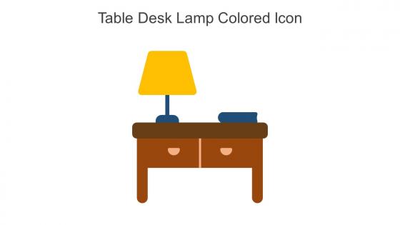 Table Desk Lamp Colored Icon In Powerpoint Pptx Png And Editable Eps Format