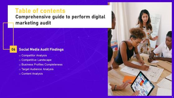 Table Of Content Comprehensive Guide To Perform Digital Marketing Audit