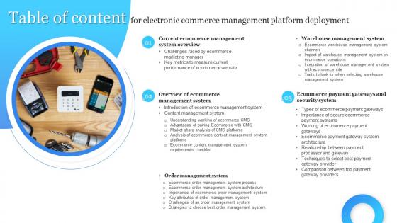 Table Of Content For Electronic Commerce Management Platform Deployment