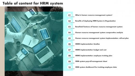 Table Of Content For HRM System Ppt Download