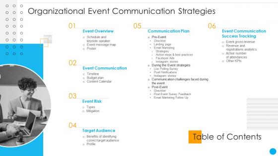 Table Of Content Organizational Event Communication Organizational Strategies