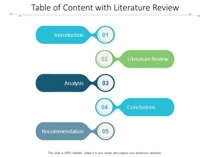 Table of content with literature review