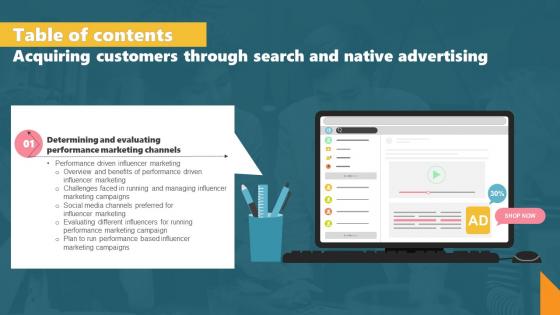 Table Of Contents Acquiring Customers Through Search And Native Advertising MKT SS V